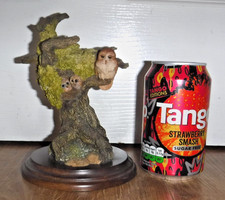 Border Fine Arts Tawny Owl & Her Babies In A Tree ~ Excellent ~ Rare