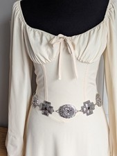 Silver Concho Cross Chain Belt
