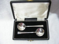 PAIR OF ARTS & CRAFTS SOLID STERLING SILVER SPOONS Francis Howard Ltd