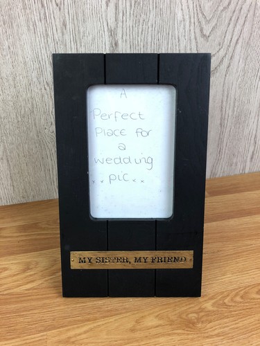 Black wooden photo frame with - black,