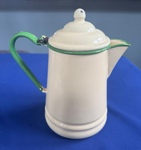 Vintage enamelware cream - vintage, &