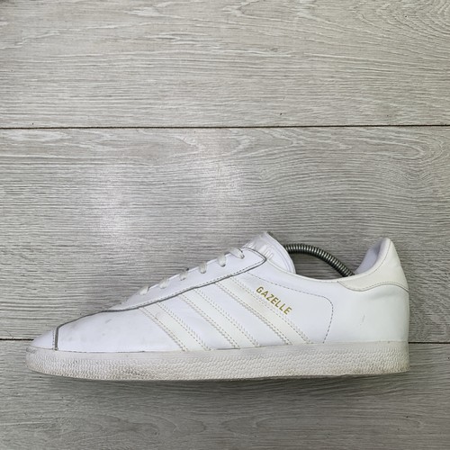 Adidas gazelle white - white, leather