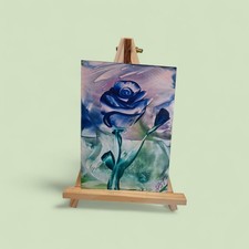 Blue Rose Abstract  Original