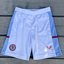 ASTON VILLA - FOOTBALL HOME SHORTS CHILD (3-4Y)  - SEE MEASUREMENTS  NEW NO TAGS