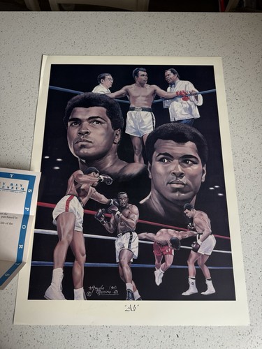 Muhammad ali signed - signed, print
