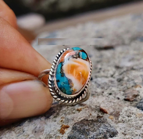 Oyster copper turquoise - turquoise, ring