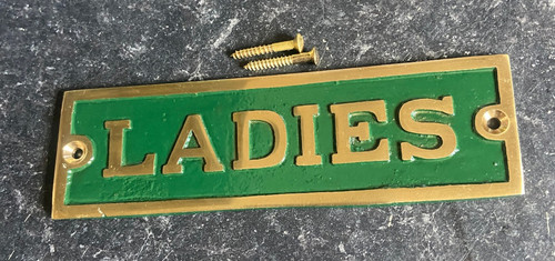 Brass green ladies toilet - ladies,