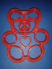 Teddy Bear Cookie Cutter (0009) - 3D Printed - High Quality Red