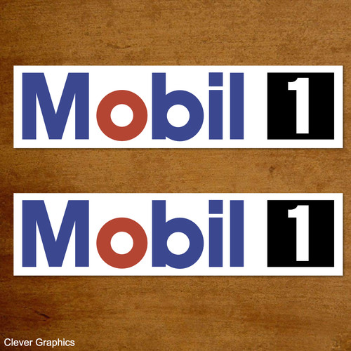 Mobil classic car stickers - mobil,