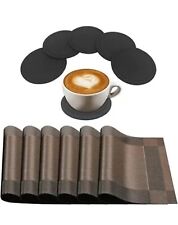 6 Pack Stain Resistant Placemats/Tablemats/Dining and 6 Pack Silicone Coasters
