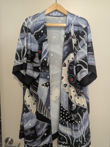 Black milk kimono the whale - black,