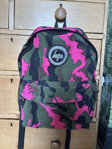 Hype neon pink camo - school, bag