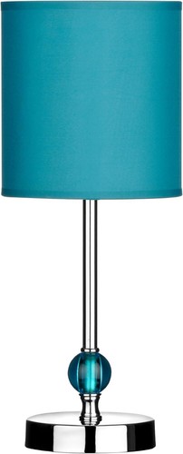 Table lamp chrome stem - table, teal