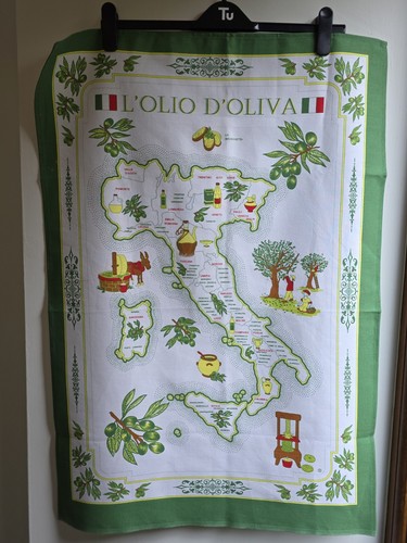 Decorative italian tea towel - italian,