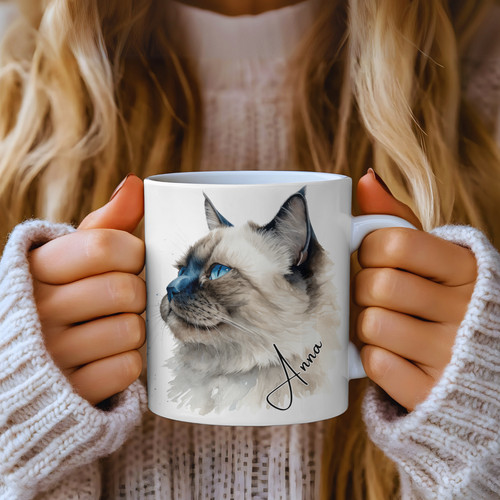 Birman cat mug personalised - birman,