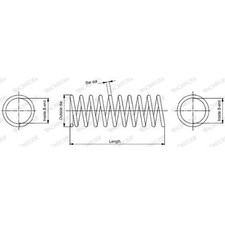 2x Coil Springs (Pair) For