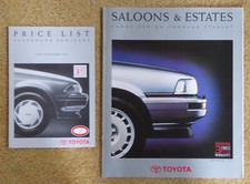 Toyota Saloons & Estate Brochure - Summer 1990 (inc pricelist)