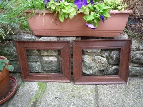Antique oak picture frame - antique,
