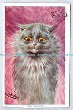 R779690 Blue Russian Cat C W Faulkner London British Production Louis Wain PM Wo