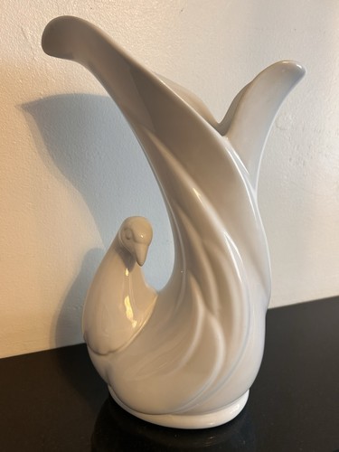 Vintage white ceramic dove - white,