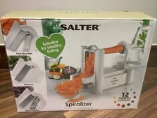 Salter Spiralizer Manual Fruit and Vegetable Slicer.  Complete In Box