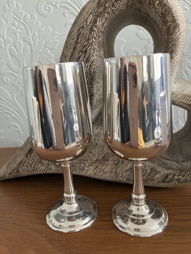 Two silver plated wine - plated,