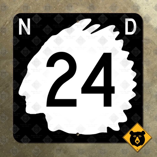 North dakota highway route - north, 24