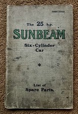 1929 SUNBEAM Car 6 Cylinder PARTS BOOK VSCC BROOKLANDS Goodwood Talbot Engine