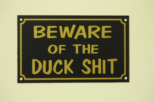 Beware the duck - beware,