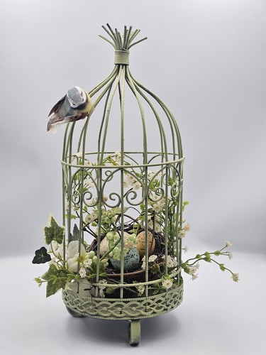 Decorative metal bird cage - bird,