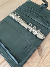FILOFAX-PORTLAND PERSONAL SIZE-GREEN SOFT NAPPA LEATHER-RARE COLLECTORS MODEL