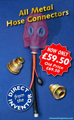 Gas mask hose with - gas, aromas