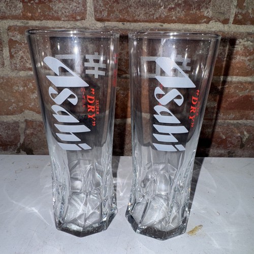 Asahi half pint glasses - asahi,