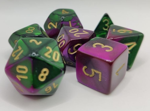 Chessex gemini green purple - chessex, green-purple