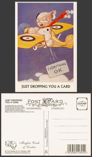 Bonzo dog studdy postcard - dog,