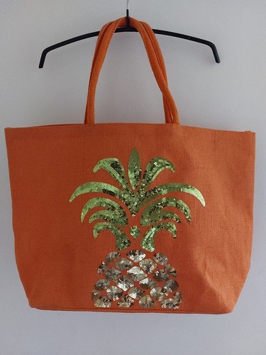 Large orange jute style - jute-style, beach