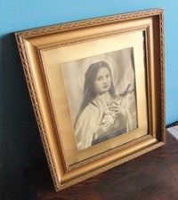 Vintage Gold Guilt Picture / Photograph  Frame & Mount Religious Icon