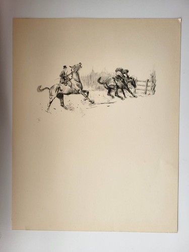 Antique leicestershire drawing - leicestershire,