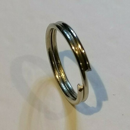 Platinum double jump rings - platinum,