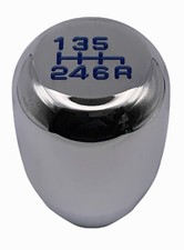 CHROME T2 blue 6 speed GEAR SHIFT KNOB for NISSAN NAVARA D40 2004-2015