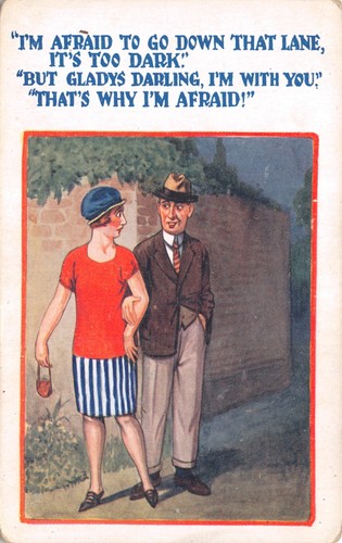 Old comic postcard - h,