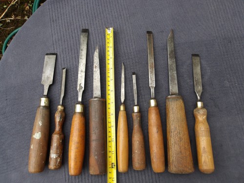 Lot vintage chisels - lot,