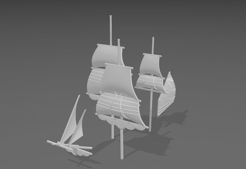 700th scale age sail mast - sail,