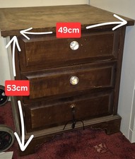 Solid Oak Set Of 2 vintage Stag Minstrel Chest of Drawers