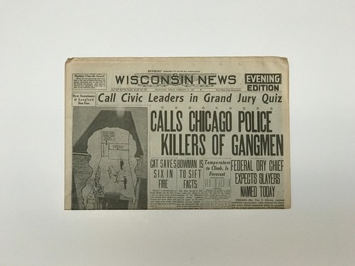 Newspaper reprint 1929 - reprint,