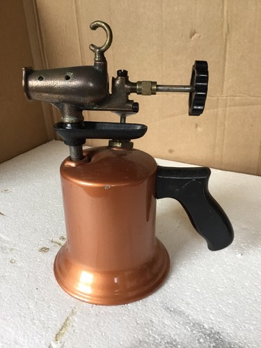 Vintage brass blow torch - torch, lamp