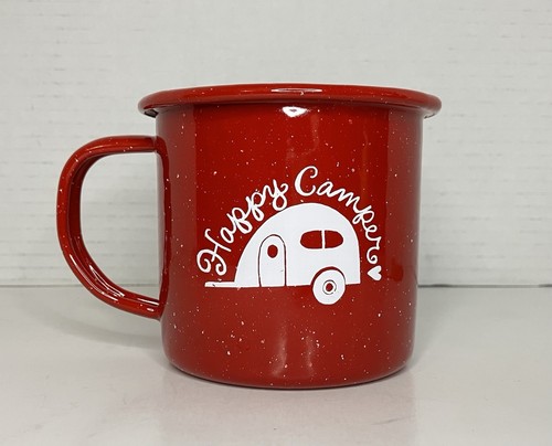 Happy camper red enameled - enameled, camp