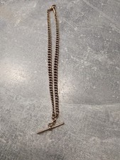 Fob watch Antique Albert chain in 9ct rose gold with a t-bar fitting 17 inches 