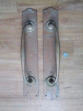 Large Antique Brass Door Handles Pull Handle X 2