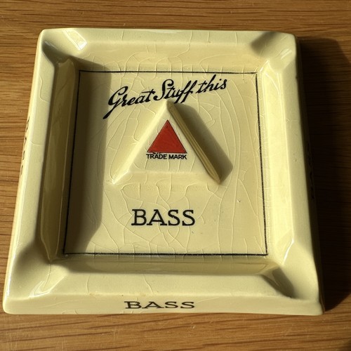 Vintage bass square ashtray - bass, ashtray'